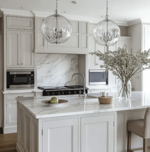 chandelier with electric bulbs hanging in one of chambers of Royal Castle